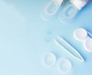 contact lens tools including cases, daily packs, and tweezers