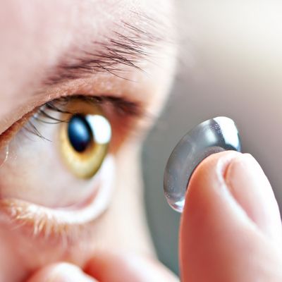 caring for contact lenses and glasses